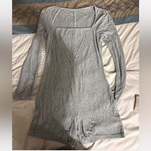 Gray Long Sleeve Jumpsuit